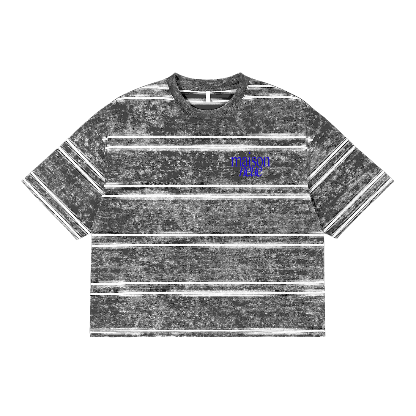 Snow Washed Stripe Boxy T-shirt
