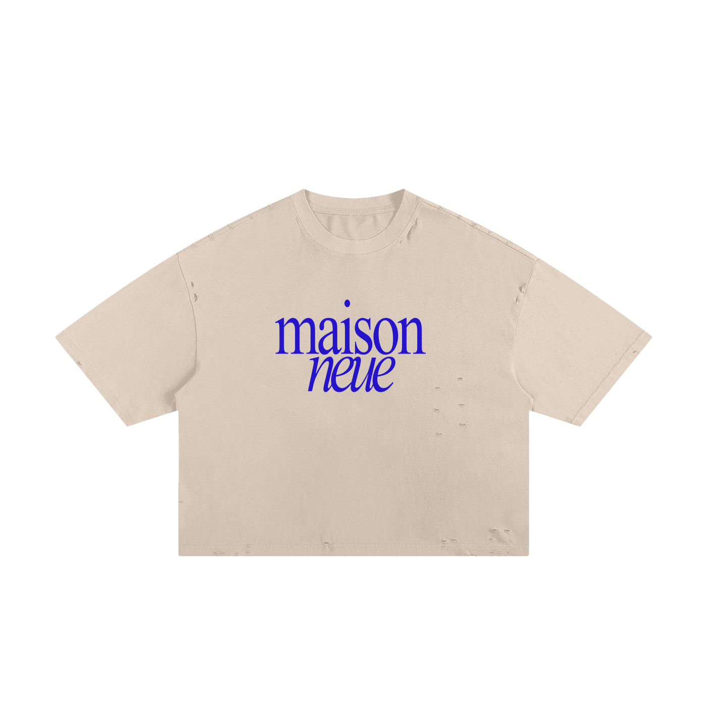 Classic Frayed Boxy Tee - 250 GSM