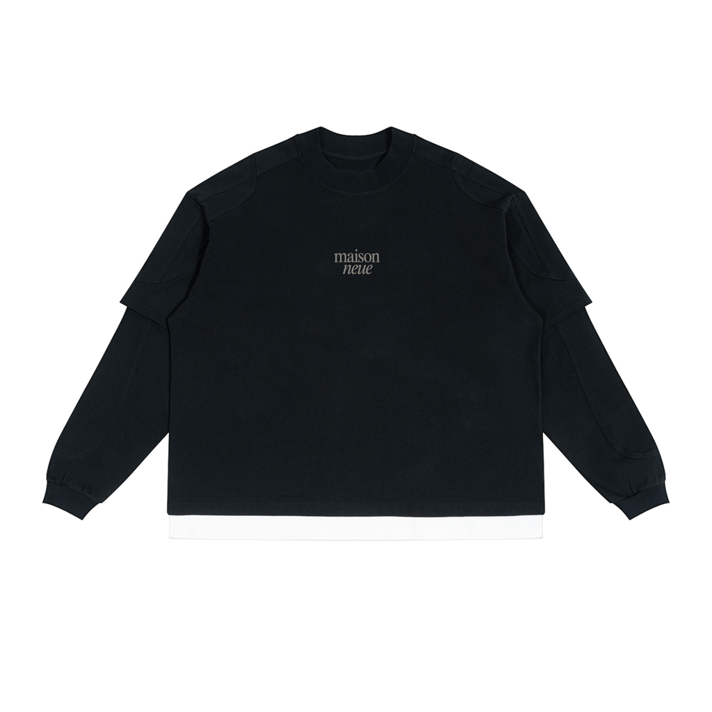 Unisex Paneled Layer Color Block T-Shirt