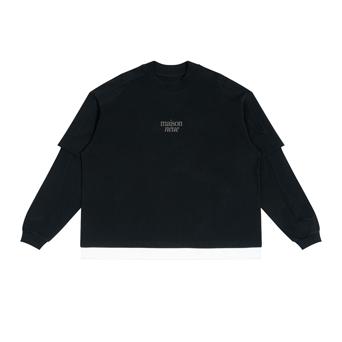 Unisex Paneled Layer Color Block T-Shirt