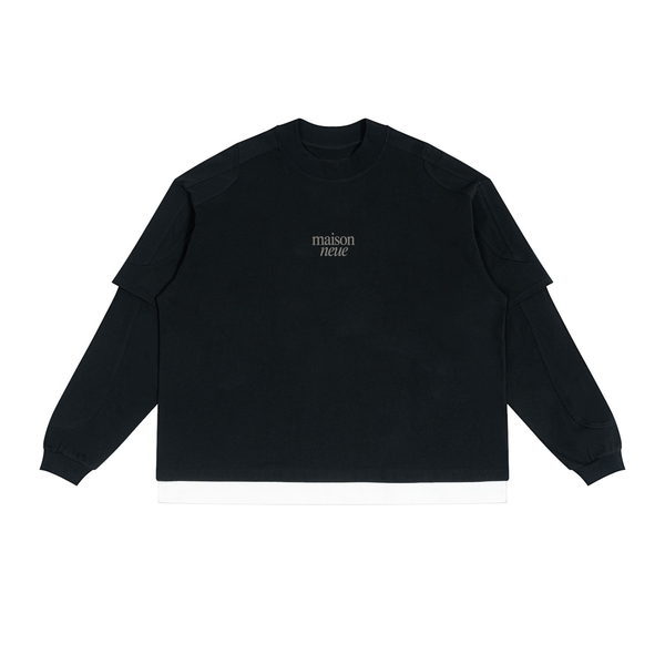 Unisex Paneled Layer Color Block T-Shirt