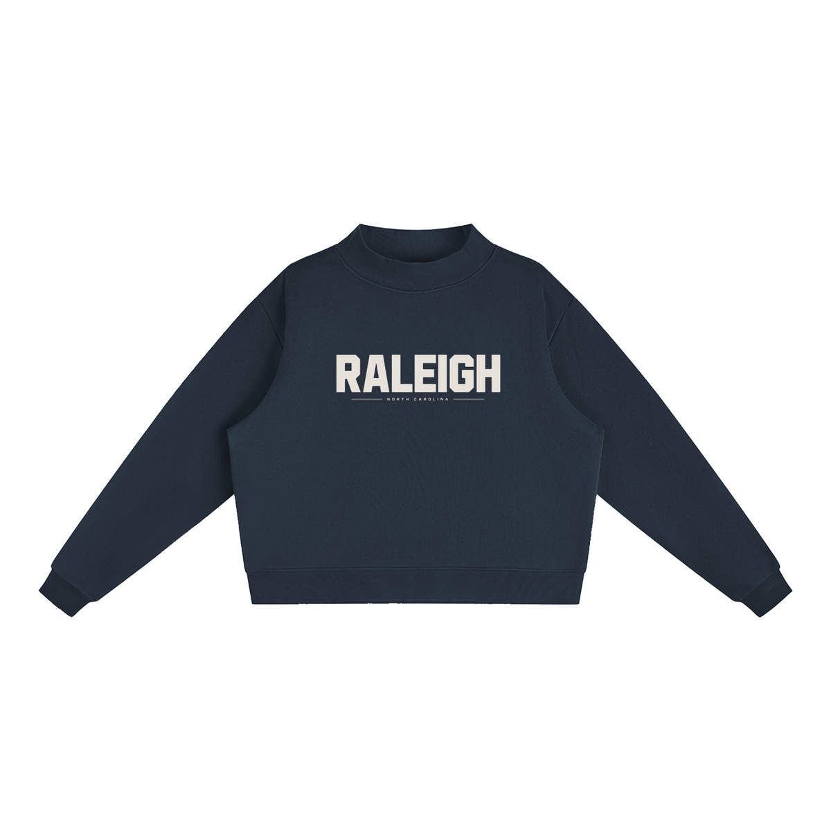 Essential Fleece Mock-Neck Crew Sweatshirt