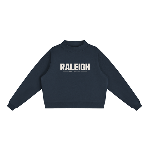 Essential Fleece Mock-Neck Crew Sweatshirt