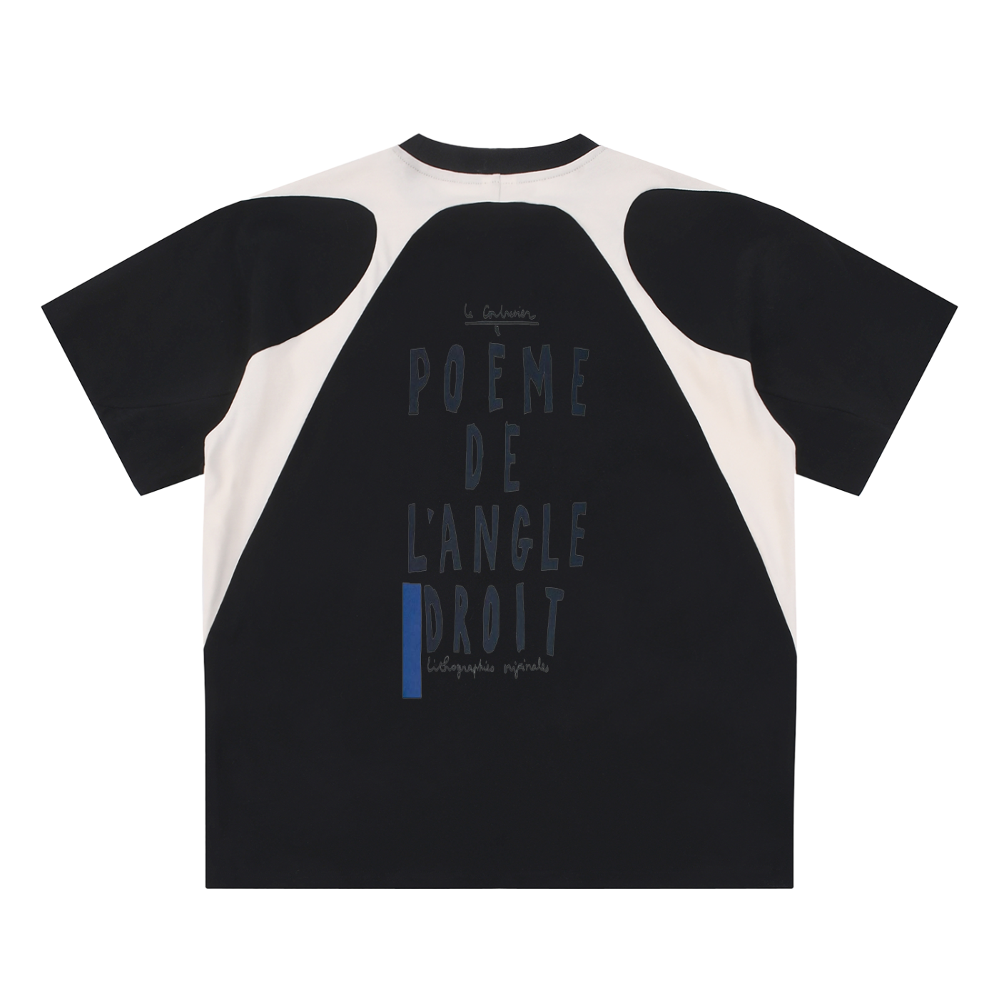 Contrast Panel Cotton T-Shirt