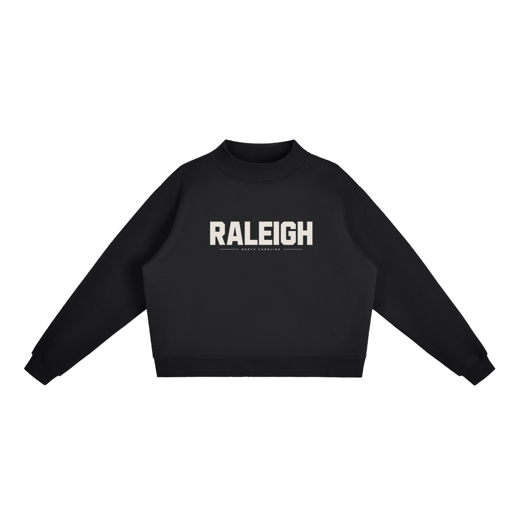 Essential Fleece Mock-Neck Crew Sweatshirt
