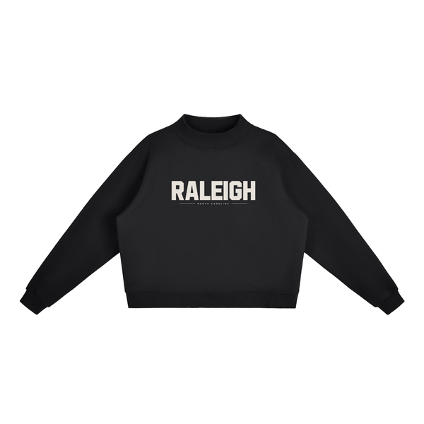 Essential Fleece Mock-Neck Crew Sweatshirt