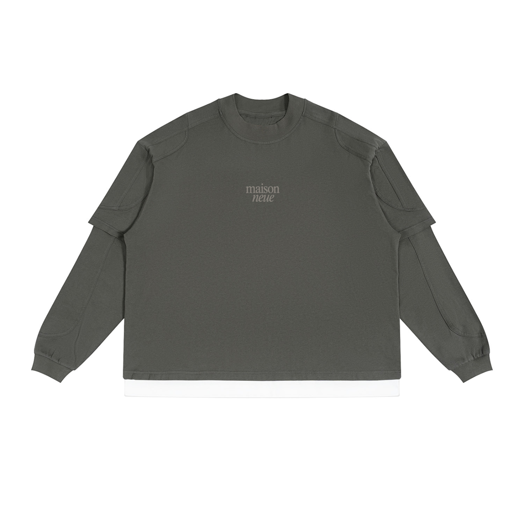 Unisex Paneled Layer Color Block T-Shirt