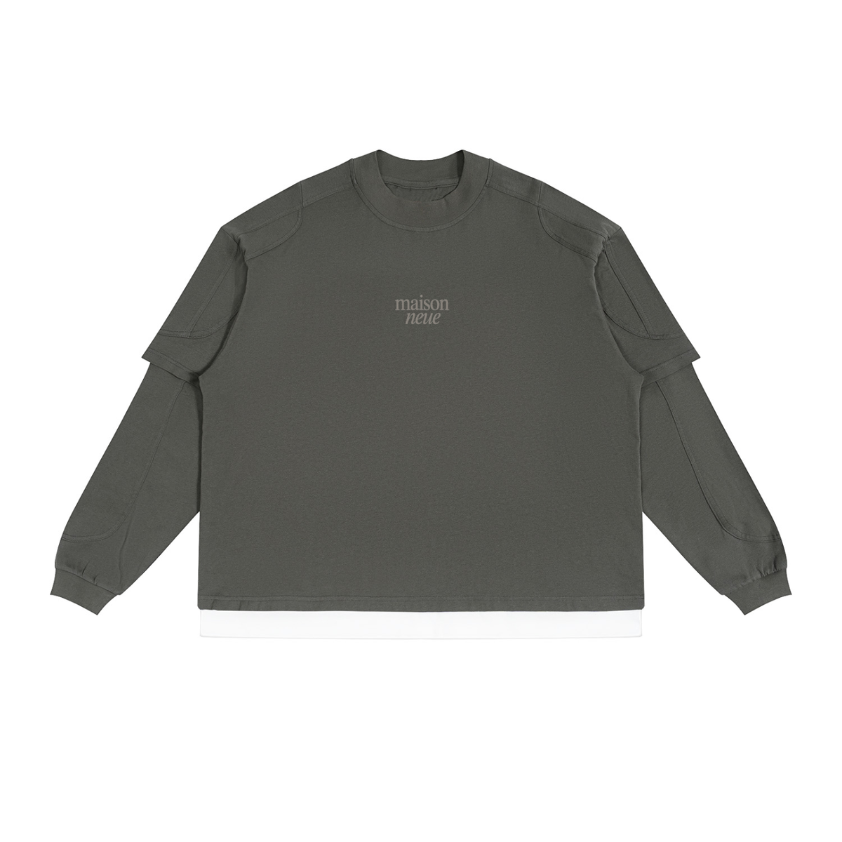 Unisex Paneled Layer Color Block T-Shirt