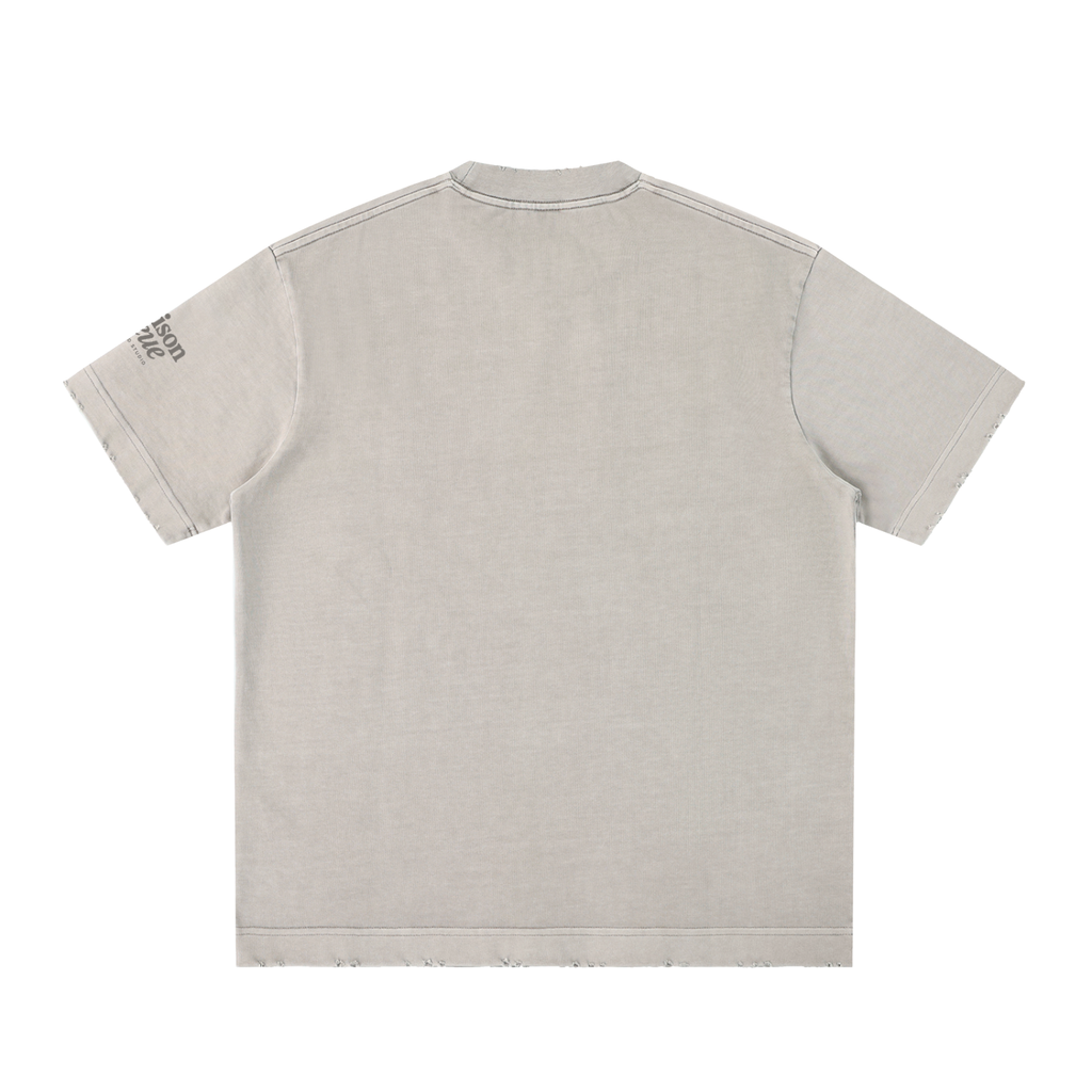 Heavyweight Vintage Washed Frayed T-Shirt