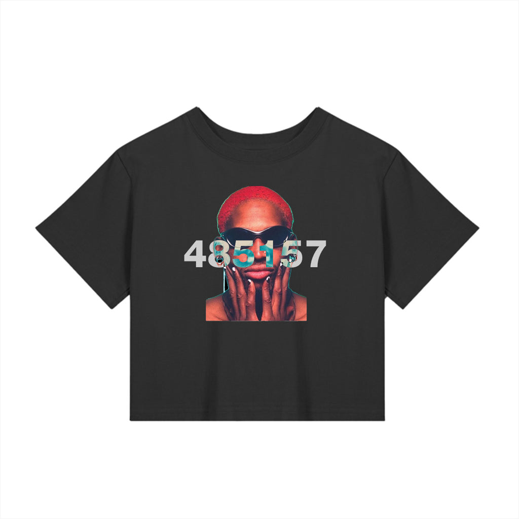 Grey Gradient Rodman Crop Top Shirt