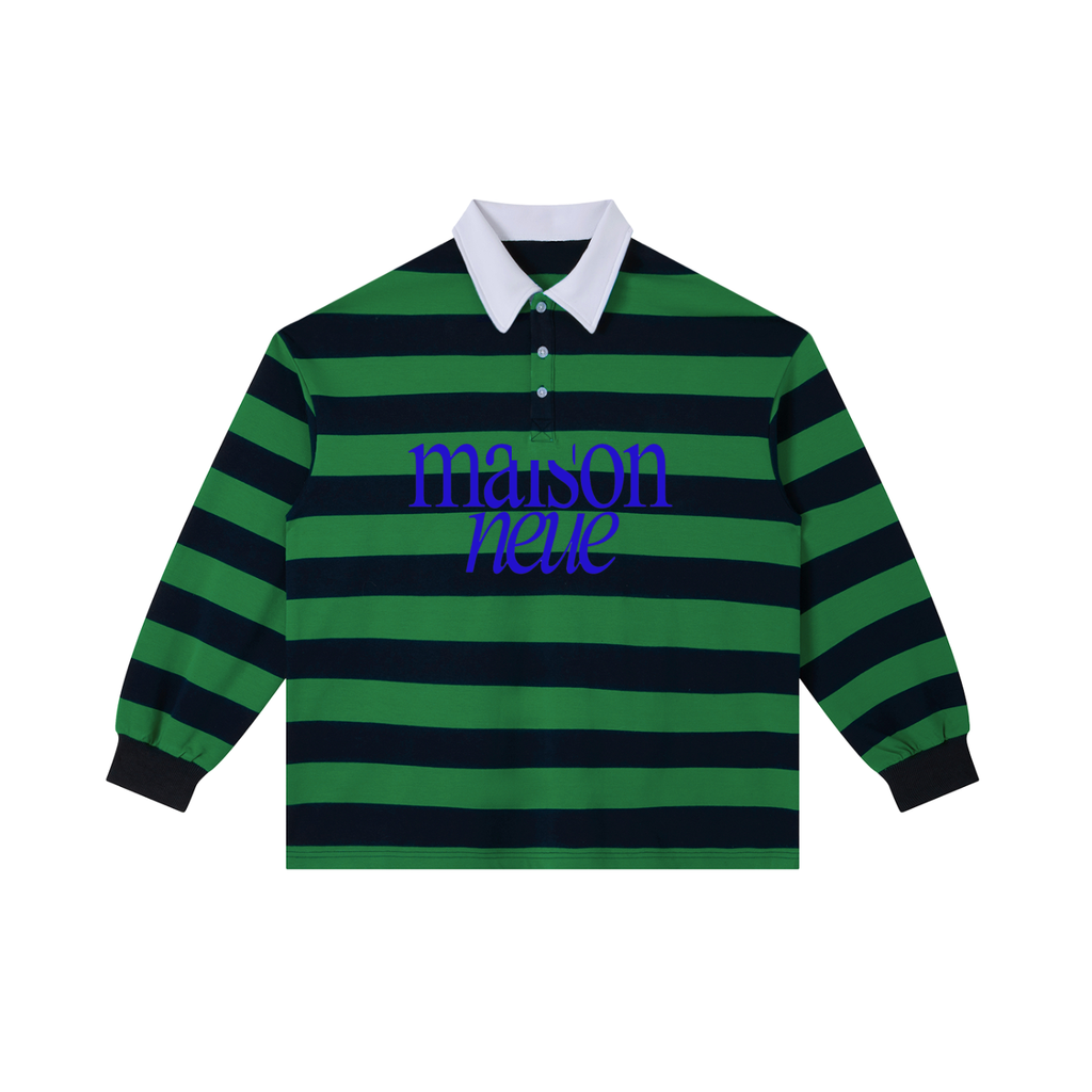 Color Block Stripe Polo Shirt