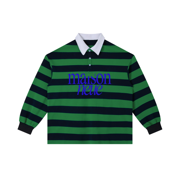 Color Block Stripe Polo Shirt