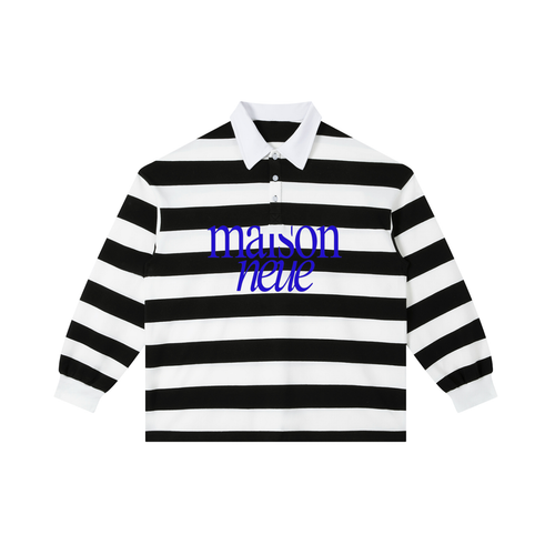 Color Block Stripe Polo Shirt