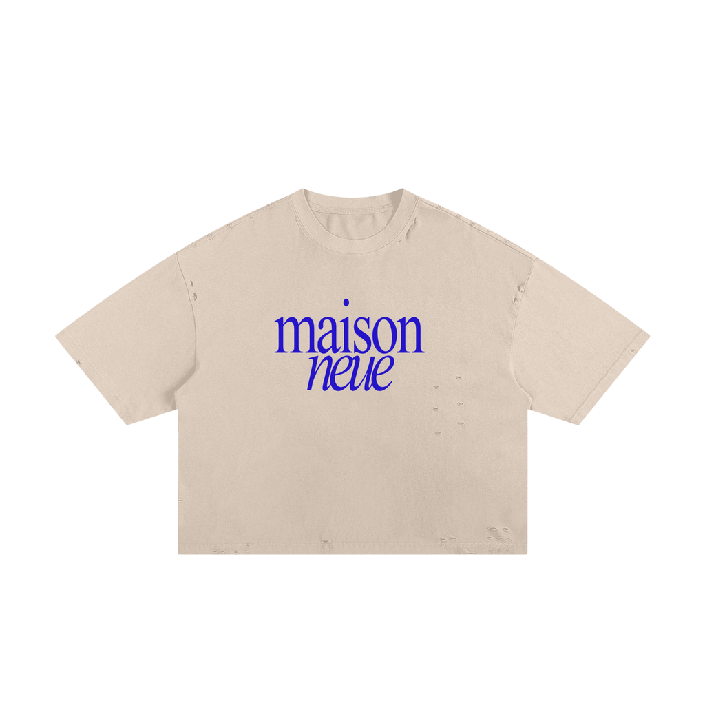 Classic Frayed Boxy Tee - 250 GSM